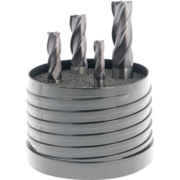 End mills (4-fluted) set End mills (4-fluted) set